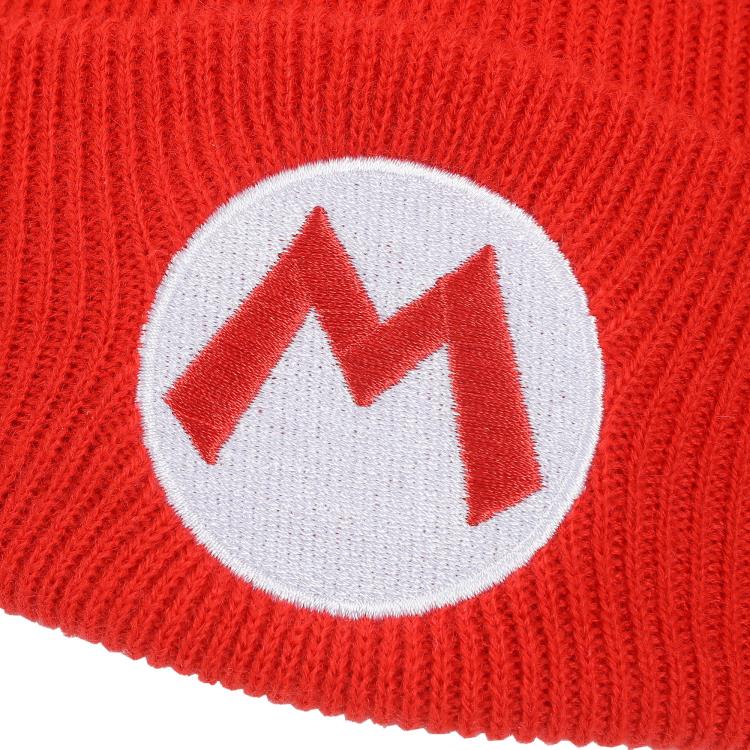 Bioworld Super Mario Embroidered Mario Cuff Beanie Hat - View 6