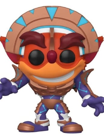 Funko Pop! Games Crash Bandicoot Mask Armor Exclusive Vinyl Figure, 4.5-Inch