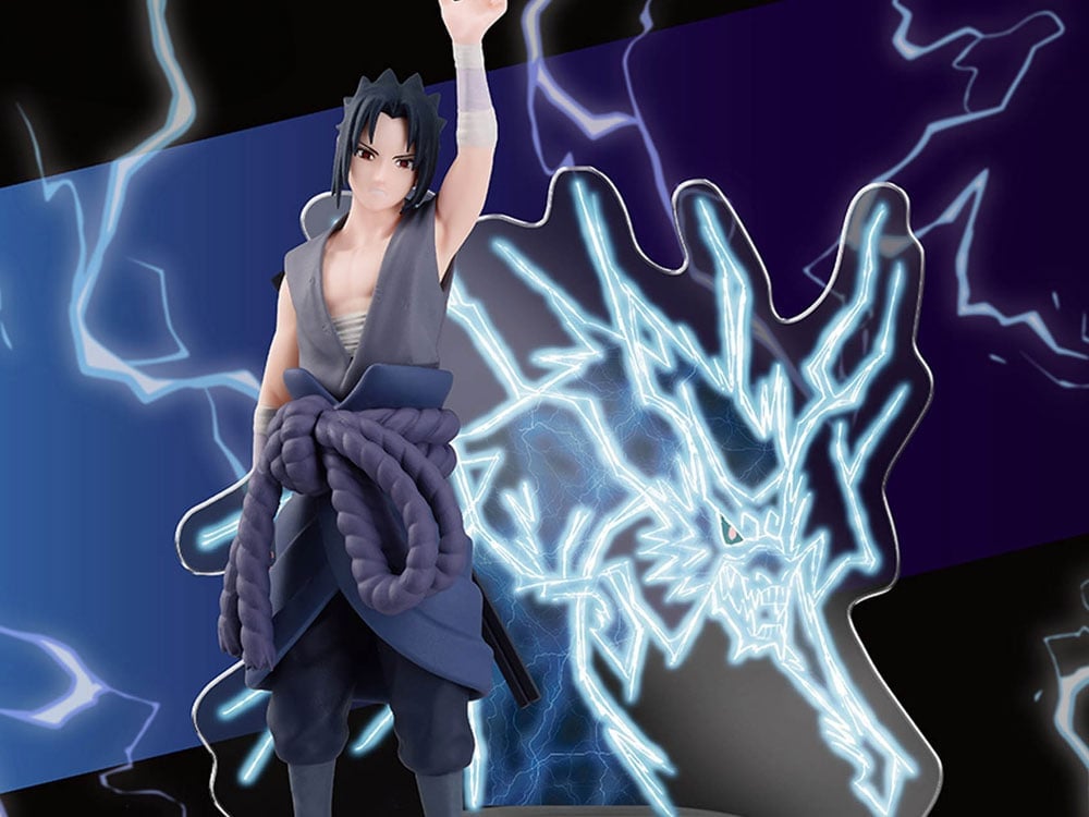 Bandai Naruto: Shippuden Panel Spectacle Sasuke Uchiha (Lightning from Heaven) 5-Inch Figure - View 2