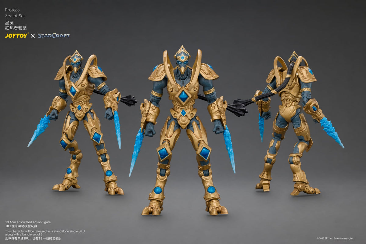 JoyToy StarCraft Protoss Zealot 1/25 Scale 4-Inch Action Figure Set - View 3
