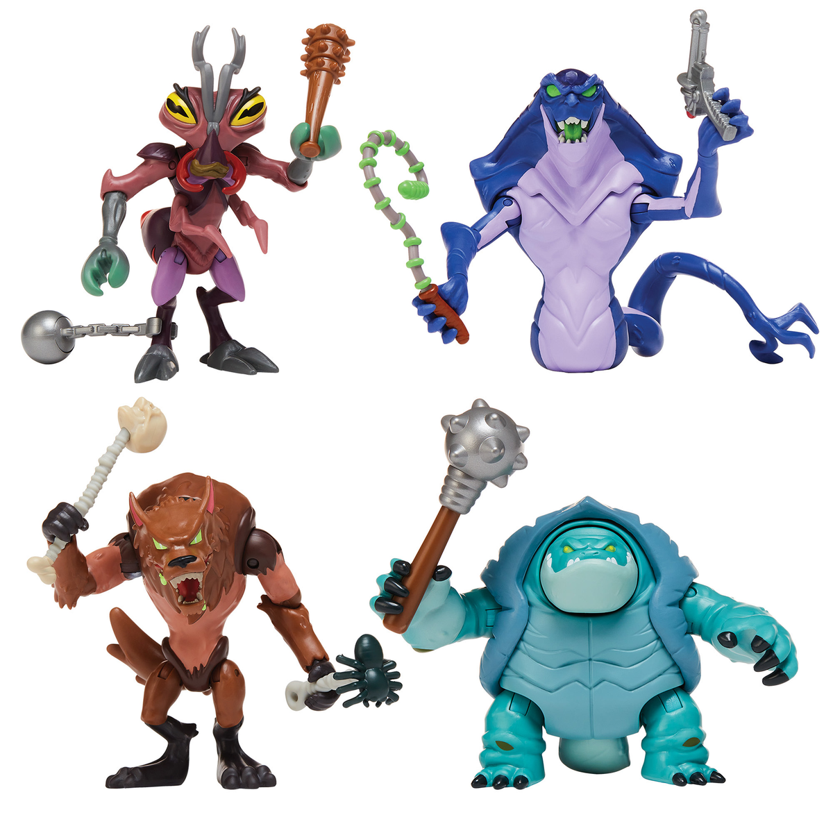 Playmates Tales of the Teenage Mutant Ninja Turtles Monster Mutanimals Set of 4 Action Figures, 5-Inch - View 3