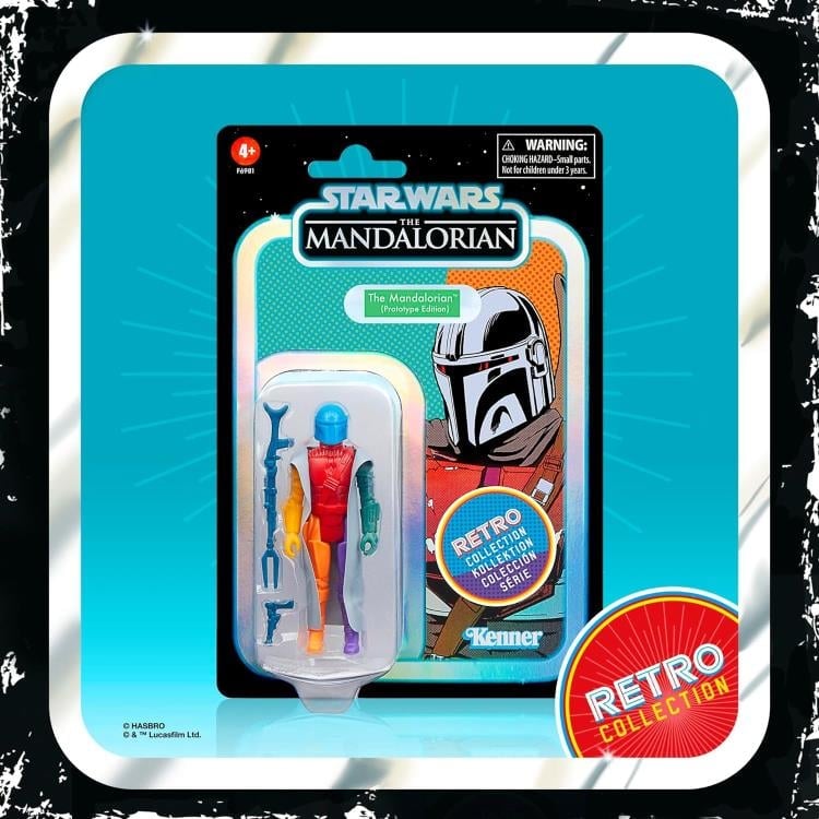 Hasbro Star Wars Retro Collection The Mandalorian Prototype Edition Case of 8 Plastic Figures - View 7