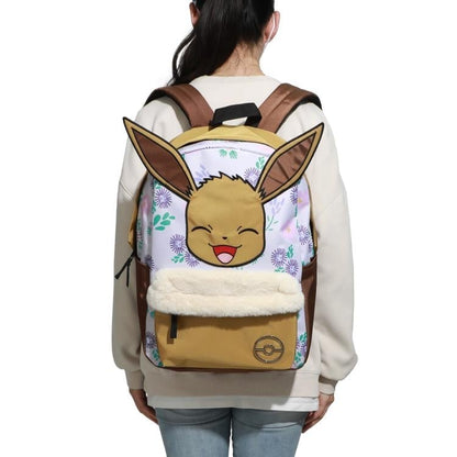 Bioworld Pokemon Eevee 17-Inch Backpack in Poly Fabric - View 3
