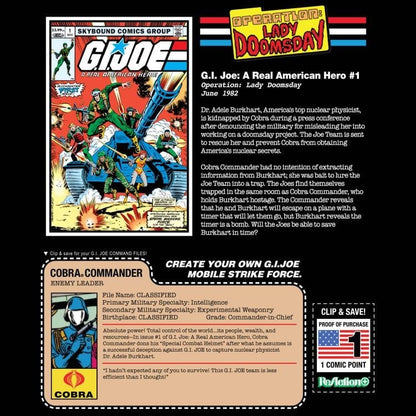 Super7 G.I. Joe ReAction+ Comic Collector Series Cobra Commander Action Figure and Comic Set - View 6