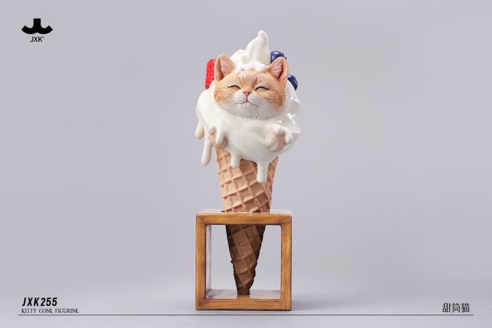 JxK.Studio Kitty Cone Cat Figure, 7-Inch Resin Display Piece - View 3