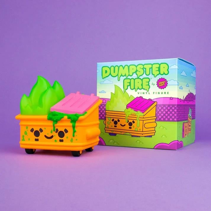 100% Soft Dumpster Fire Toxic Waste Radioactive Orange Edition 3.5-Inch Vinyl Figure - View 11