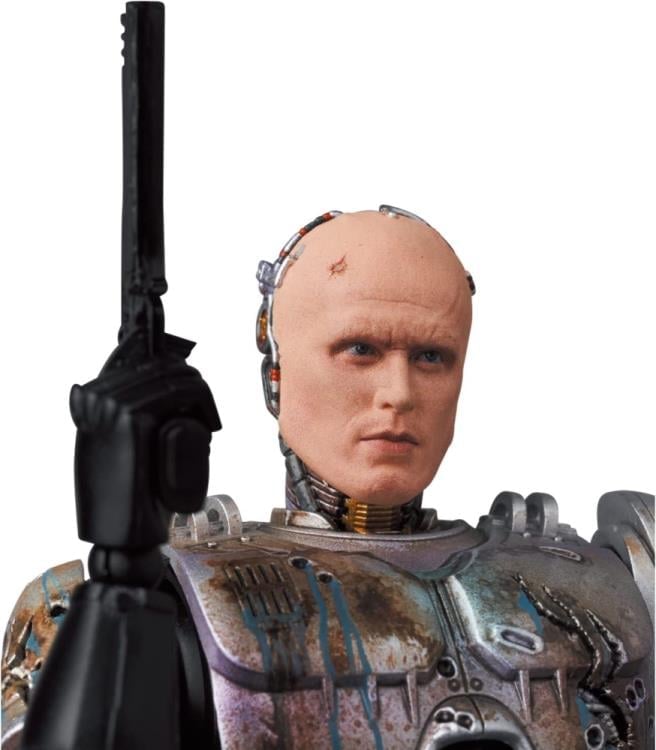 Medicom Toy MAFEX No.192 RoboCop (1987) Murphy Head Damaged Ver. Action Figure, 6.3-Inch - View 14