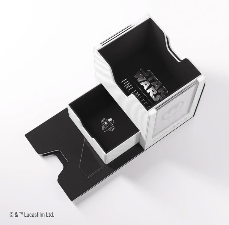 Gamegenic Star Wars: Unlimited Twin Suns White and Black Deck Pod in Hexafyber Material - View 8