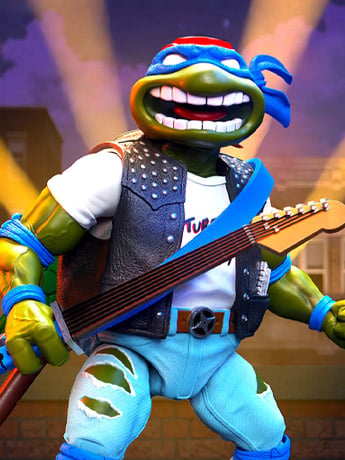 Super7 Teenage Mutant Ninja Turtles Ultimates! Classic Rocker Leo Action Figure