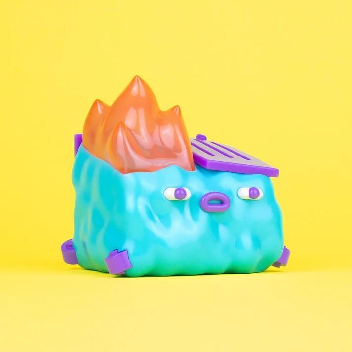 100% Soft Dumpster Fire GlanderCo 3.5-Inch Vinyl Figure - View 10