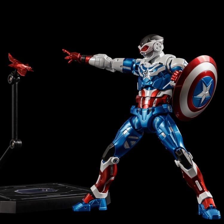Sentinel Marvel Fighting Armor Captain America (Sam Wilson) Action Figure, 6.5-Inch - View 12