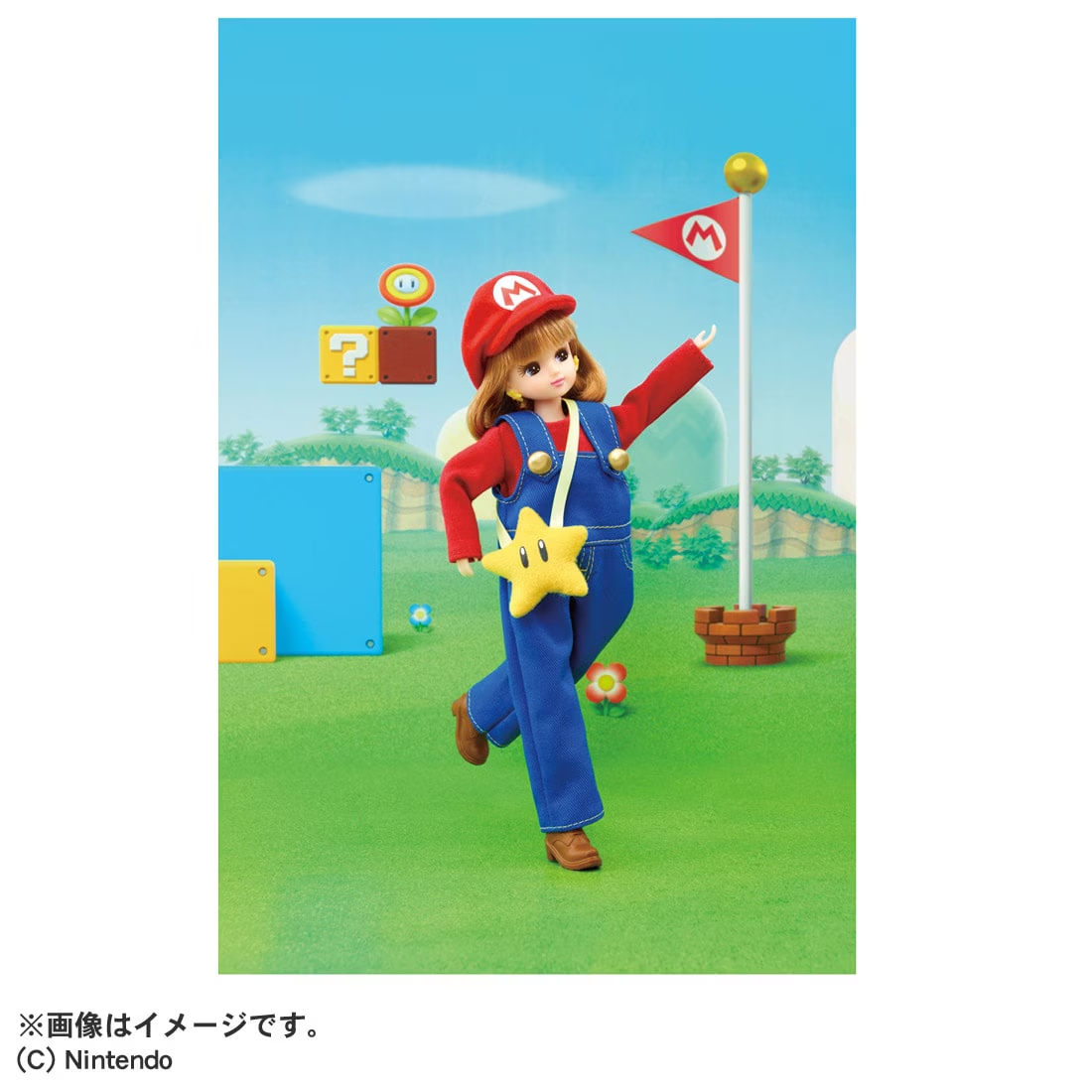 Takara Tomy Super Mario Licca Mario 9-Inch Fashion Doll - View 6
