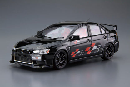 Aoshima Tuned Car #52 Mitsubishi Ralliart CZ4A Lancer Evolution X '07 1/24 Scale Plastic Model Kit - View 3