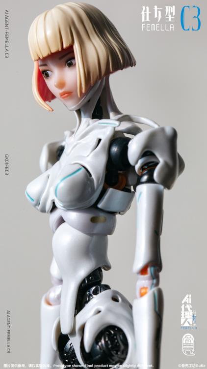 GUKE AI Agent Femella C3 Solid Color Edition 1/12 Scale 7-Inch Action Figure - View 14