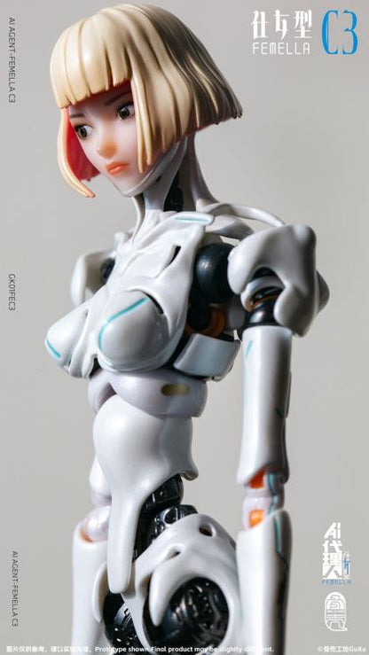 GUKE AI Agent Femella C3 Solid Color Edition 1/12 Scale 7-Inch Action Figure - View 14