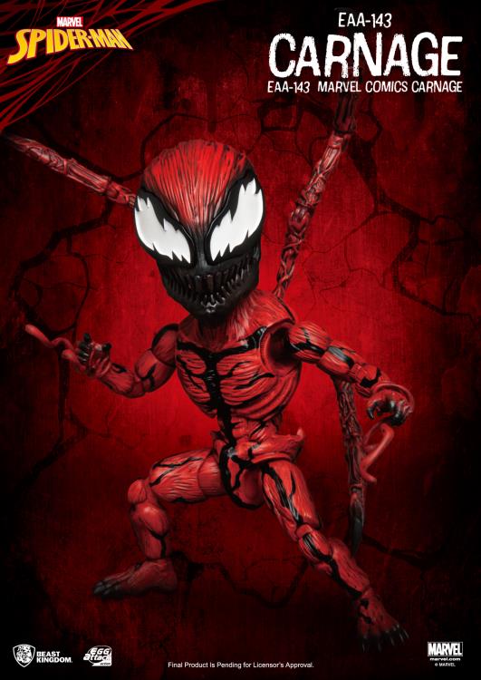 Beast Kingdom Marvel Comics Egg Attack Action EAA-143 Carnage Figure, 6-Inch - View 3