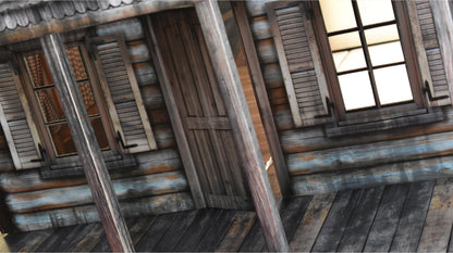 Extreme-Sets Multiverse Collection Log Cabin 1/12 Scale Pop-Up Diorama (14-Inch) - View 15