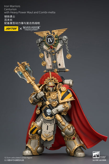 JoyToy Warhammer The Horus Heresy Iron Warriors Centurion with Heavy Power Maul and Combi-Melta 1/18 Scale Action Figure - View 11