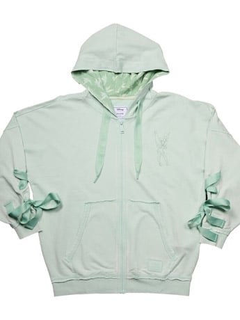Loungefly Peter Pan Tinker Bell Zip-Up Hoodie Apparel