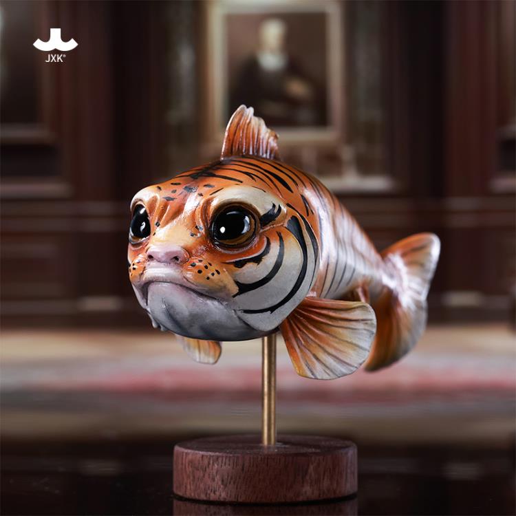 JxK.Studio Tiger-Growl Fish 4.3-Inch Resin and Metal Figure - View 3