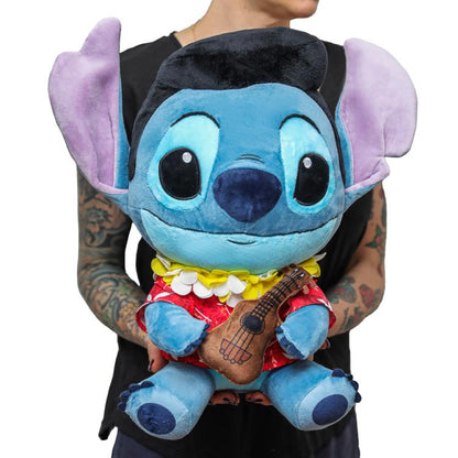 Kidrobot Lilo & Stitch HugMe Elvis Blue Hawaiian Stitch 14-Inch Shake Action Plush - View 5