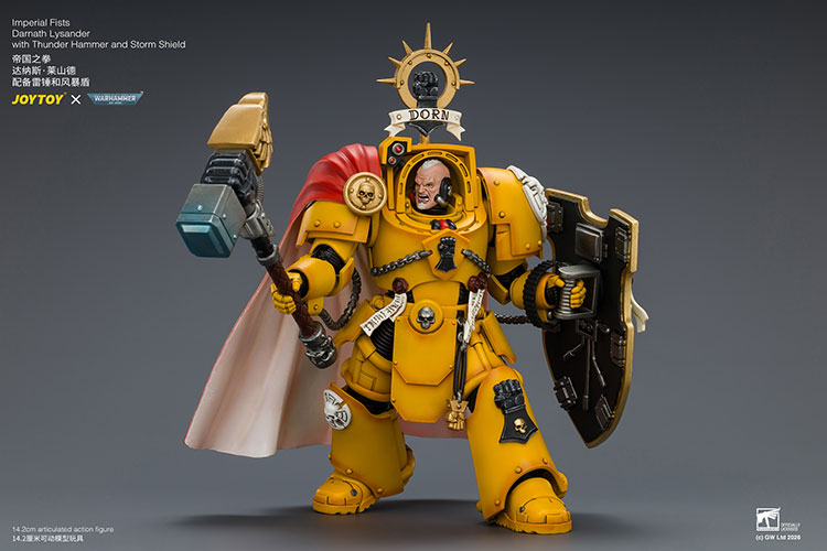 JoyToy Warhammer 40,000 Imperial Fists Darnath Lysander 1/18 Scale Plastic Action Figure 5.6-Inch - View 8