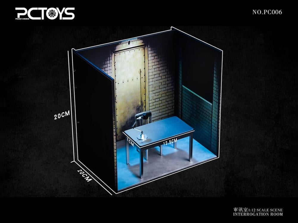 PCToys Interrogation Scene Table & Chair 1/12 Scale Accessory Set (7.87-Inch) - View 5