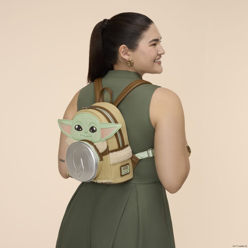 Loungefly Star Wars: The Mandalorian Grogu Cosplay 10.5-Inch Mini Backpack in Polyurethane - View 7