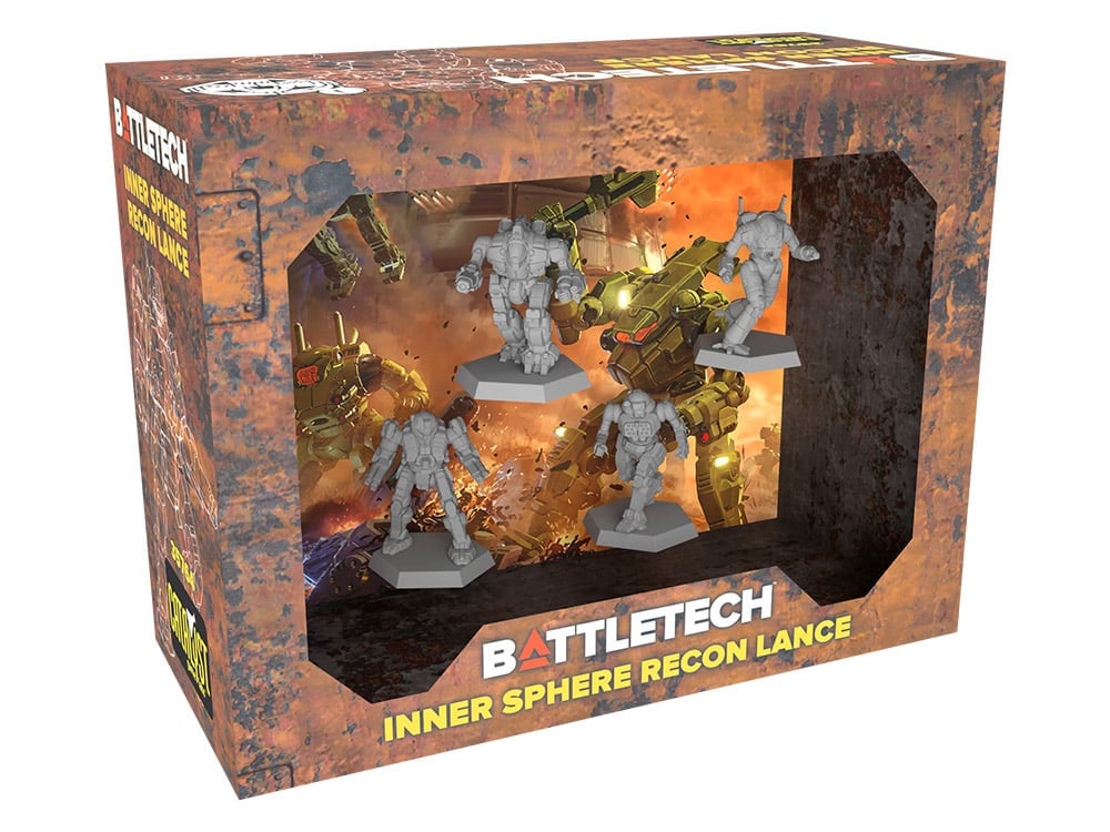 Catalyst Game Labs BattleTech Inner Sphere Recon Lance Mercenaries ForcePack Miniatures - View 2