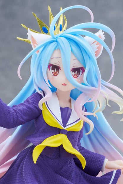Taito No Game No Life Shiro (Cat Ear School Uniform Ver.) Coreful Figure 7-Inch - View 6