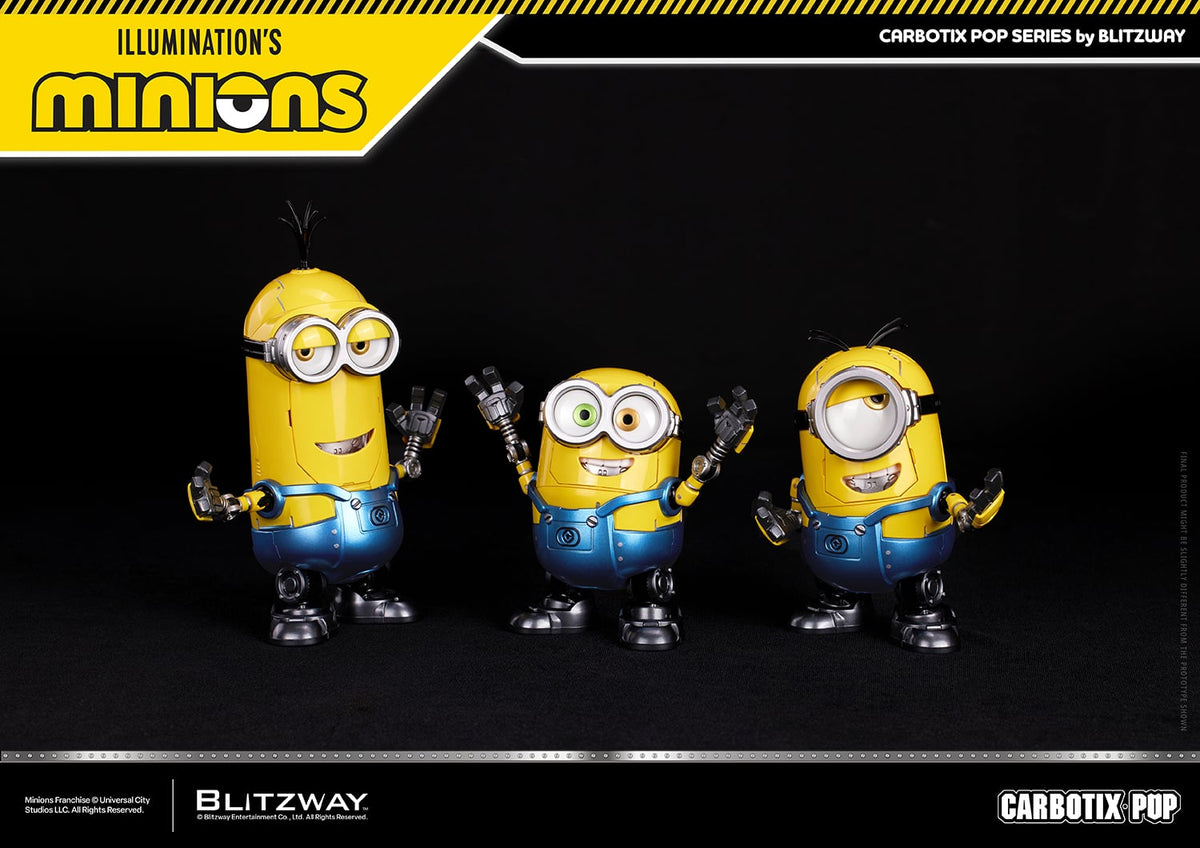 Blitzway Minions Carbotix Pop Bob, Stuart & Kevin Deluxe Ver. Action Figure Three-Pack - View 5