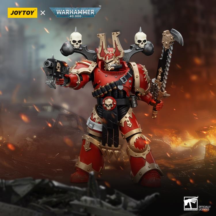 JoyToy Warhammer 40K World Eaters Khorne Berzerker (Ver. 2) 1/18 Scale Action Figure - View 8