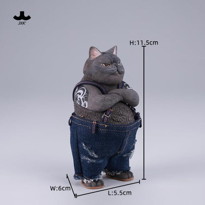 JxK.Studio Tough-Guy Cat (Ver. C) 4.5-Inch Resin Figure - View 11