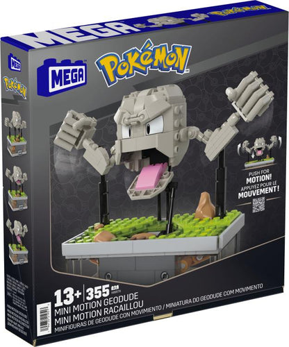 Mattel Pokemon Mega Construx Wonder Builder Mini Motion Geodude Building Set, 5-Inch - View 5