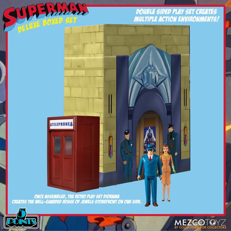 Mezco Toyz Superman: The Mechanical Monsters (1941) 5 Points Deluxe Boxed Set, 3.75-Inch - View 4