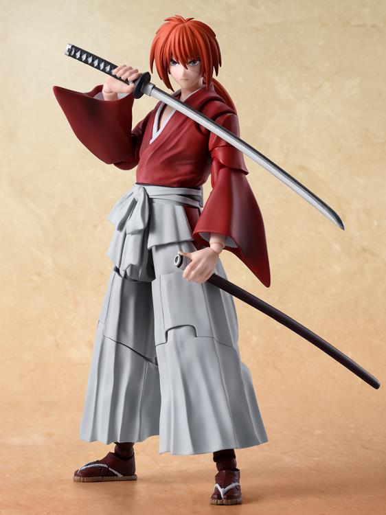 Bandai S.H.Figuarts Rurouni Kenshin: Meiji Swordsman Romantic Story Kenshin Himura 5.3-Inch Action Figure - View 5