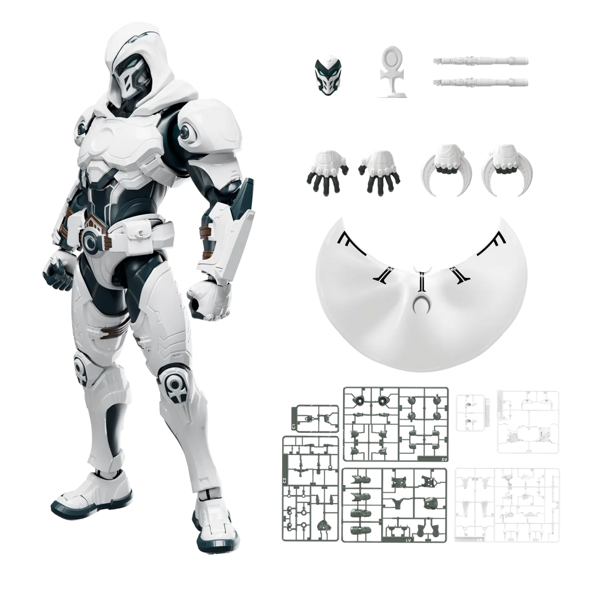 Blokees Marvel Rivals Champion Class CC10 Moon Knight Model Kit, 6-Inch - View 8