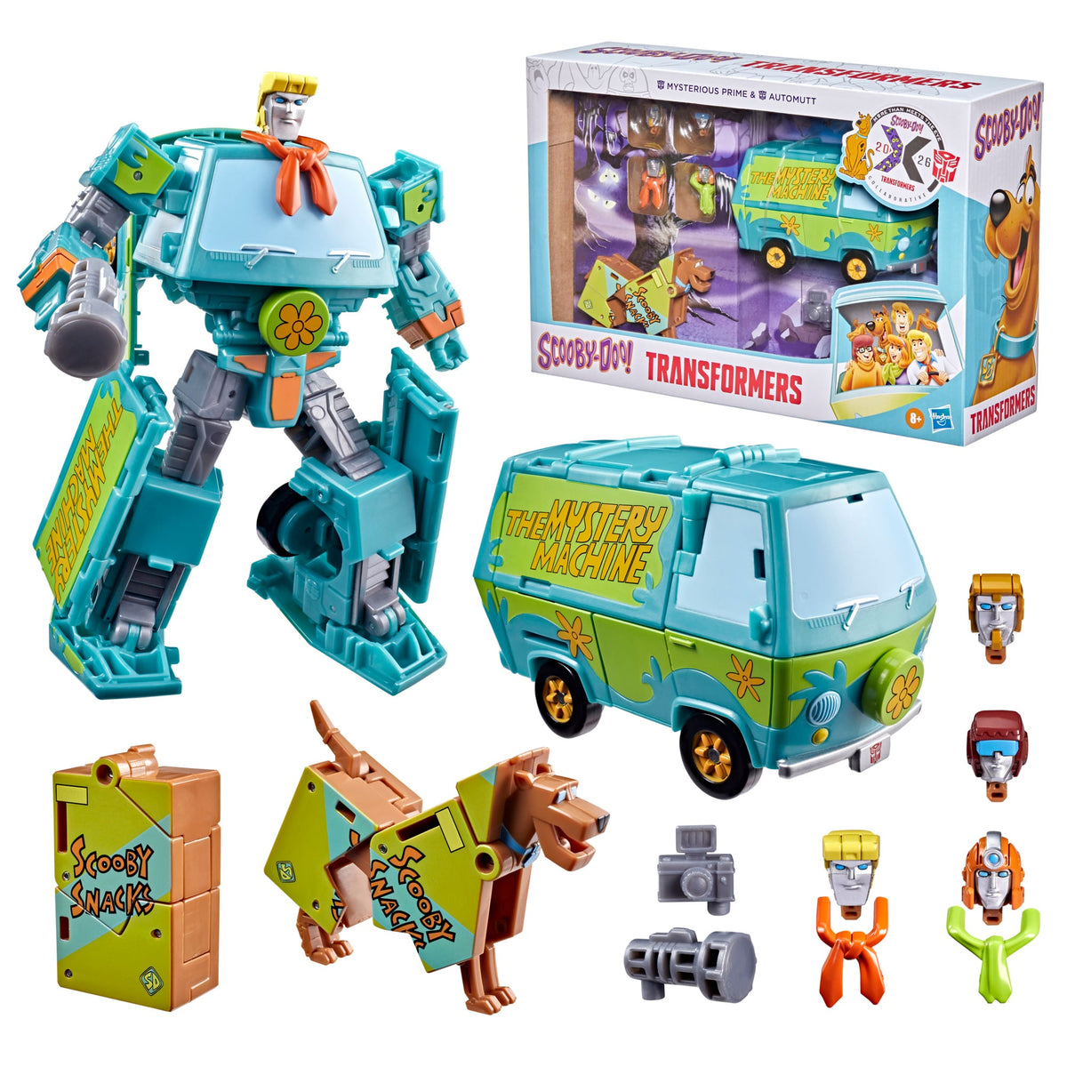 Hasbro Transformers Collaborative Scooby Doo x Transformers Mysterious Prime and Automutt Action Figure Set - View 9