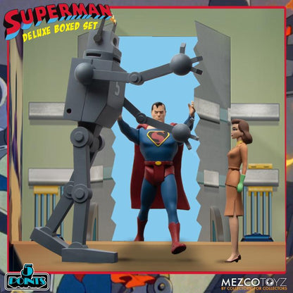 Mezco Toyz Superman: The Mechanical Monsters (1941) 5 Points Deluxe Boxed Set, 3.75-Inch - View 6