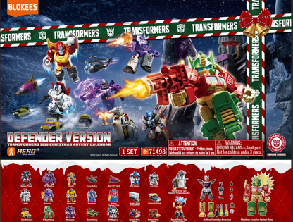 Blokees Transformers Defender Version 2026 Christmas Advent Calendar with Optimus Primal and Megatron - View 3