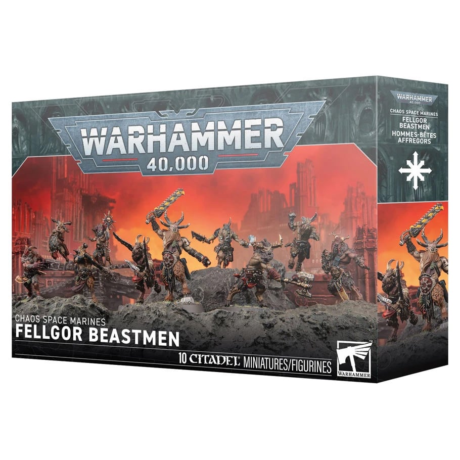 Games Workshop Warhammer 40,000 Chaos Space Marines Fellgor Beastmen Citadel Plastic Miniature Set - View 3