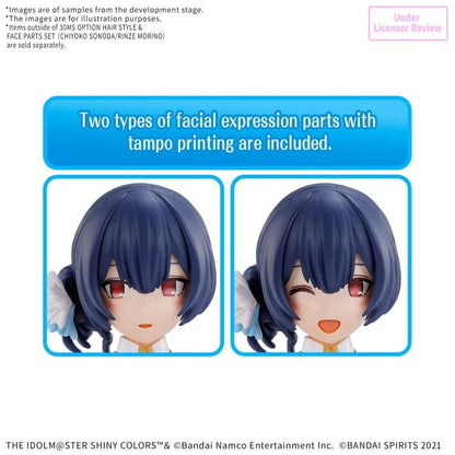 Bandai The Idolmaster Shiny Colors 30 Minutes Sisters Option Hairstyle & Face Parts (Chiyoko Sonoda & Rinze Morino) Accessory Kit Set - View 4