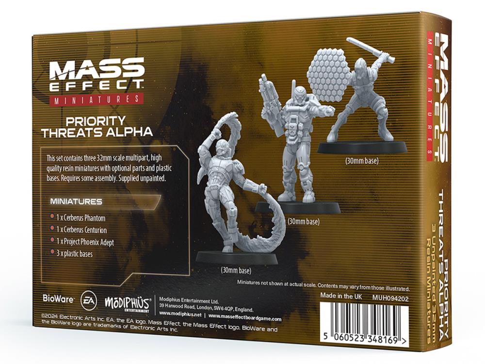 Modiphius Mass Effect: The Board Game Priority Threats Alpha Resin Miniatures Set - View 5