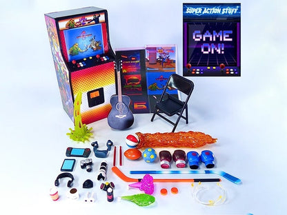 Happycat Industries Game On! Super Action Stuff Set B - Cats with Knives 2 Action Figure Accessory Set 1/12 Scale - View 2