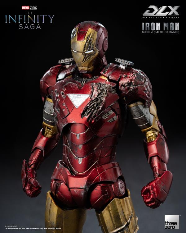 threezero Marvel Infinity Saga DLX Iron Man Mark 6 (Battle Damaged Ver.) 1/12 Scale 7-Inch Action Figure - View 11