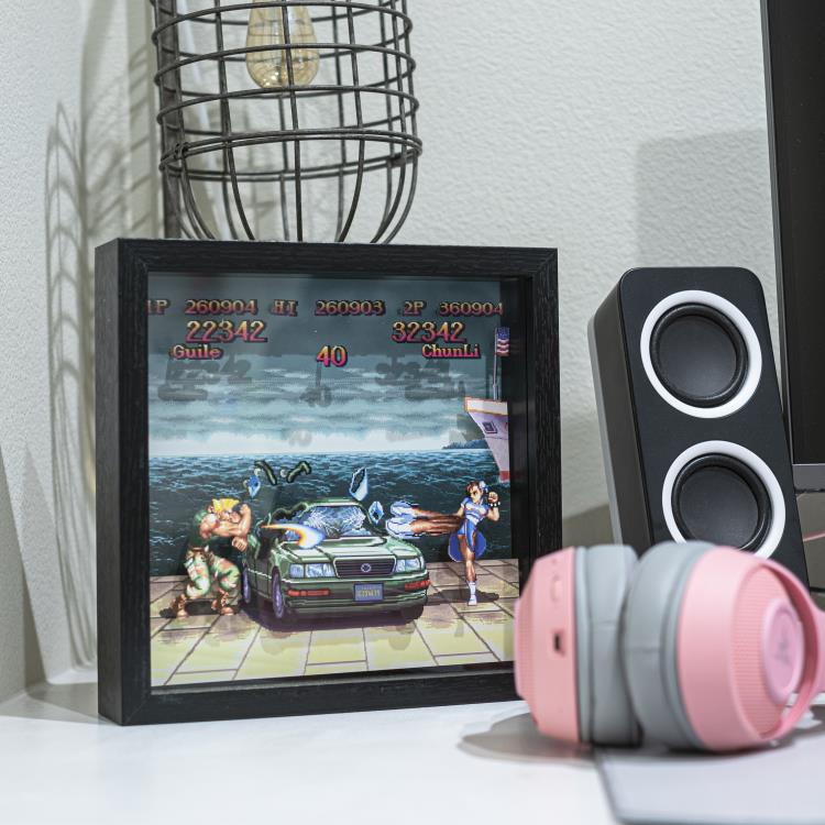 Pixel Frames Street Fighter II Car Scene Pixel Frame 9x9 with Guile and Chun-Li - View 9