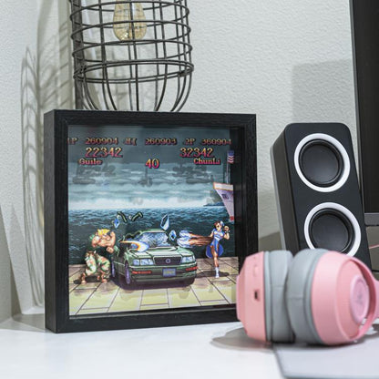 Pixel Frames Street Fighter II Car Scene Pixel Frame 9x9 with Guile and Chun-Li - View 9
