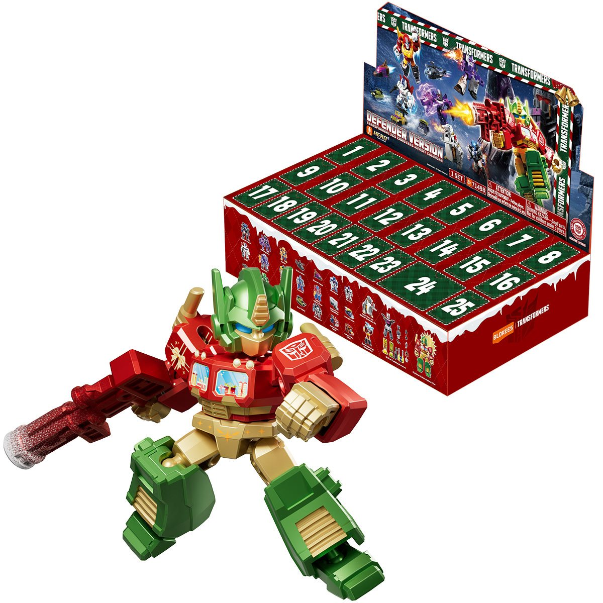 Blokees Transformers Defender Version 2026 Christmas Advent Calendar with Optimus Primal and Megatron - View 4