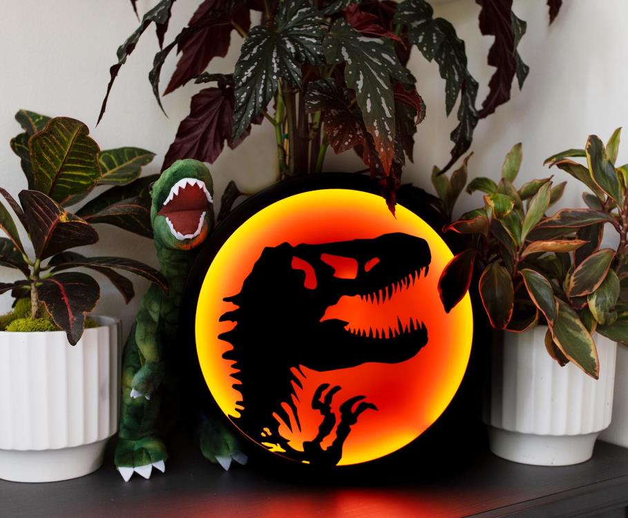 Ukonic Jurassic Park Back Lit T-Rex Logo LED Light (13-Inch) - View 3