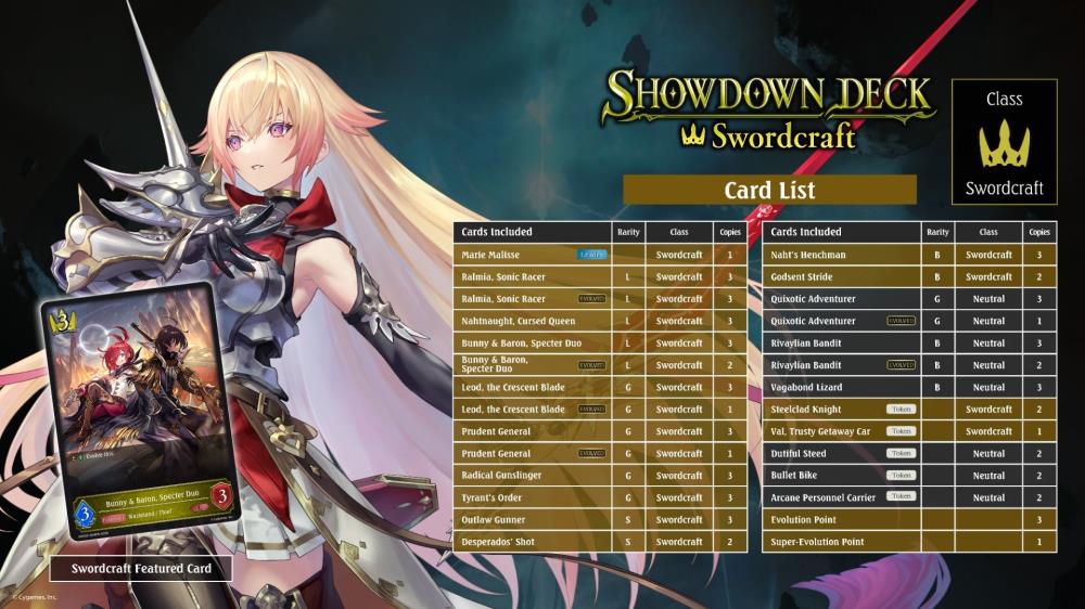 Bushiroad Creative Shadowverse: Evolve Swordcraft English Edition Showdown Deck - View 3